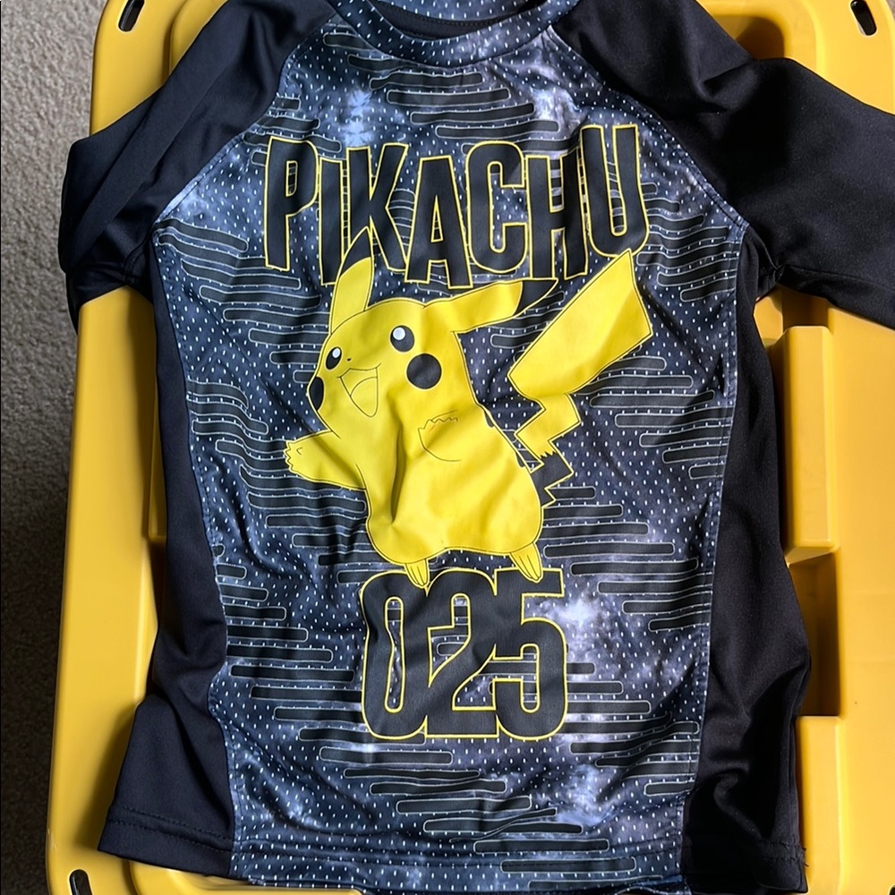 Jumping Beans Black and Yellow Pikachu Long Sleeve Tee